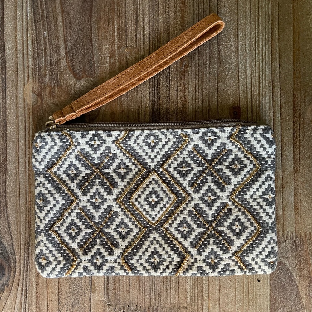 Handmade Patterned Beaded Clutch